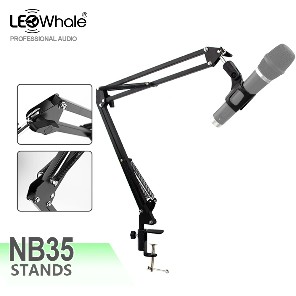 Enlarge Microphone Scissor Arm Stand Bm800 Holder Tripod Microphone Stand With A Metal Spider Cantilever Bracket Universal Shock Mount