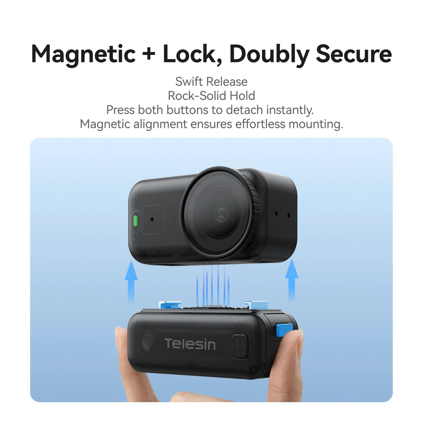 Фото Зарядная база TELESIN на 500 мАч для DJI Osmo Nano с магнитным быстросъемным адаптером для аксессуаров Osmo Nano. №5