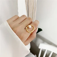 fmily minimalist 925 sterling silver personality geometric hollow ring temperament fashion elegant jewelry for girlfriend gift