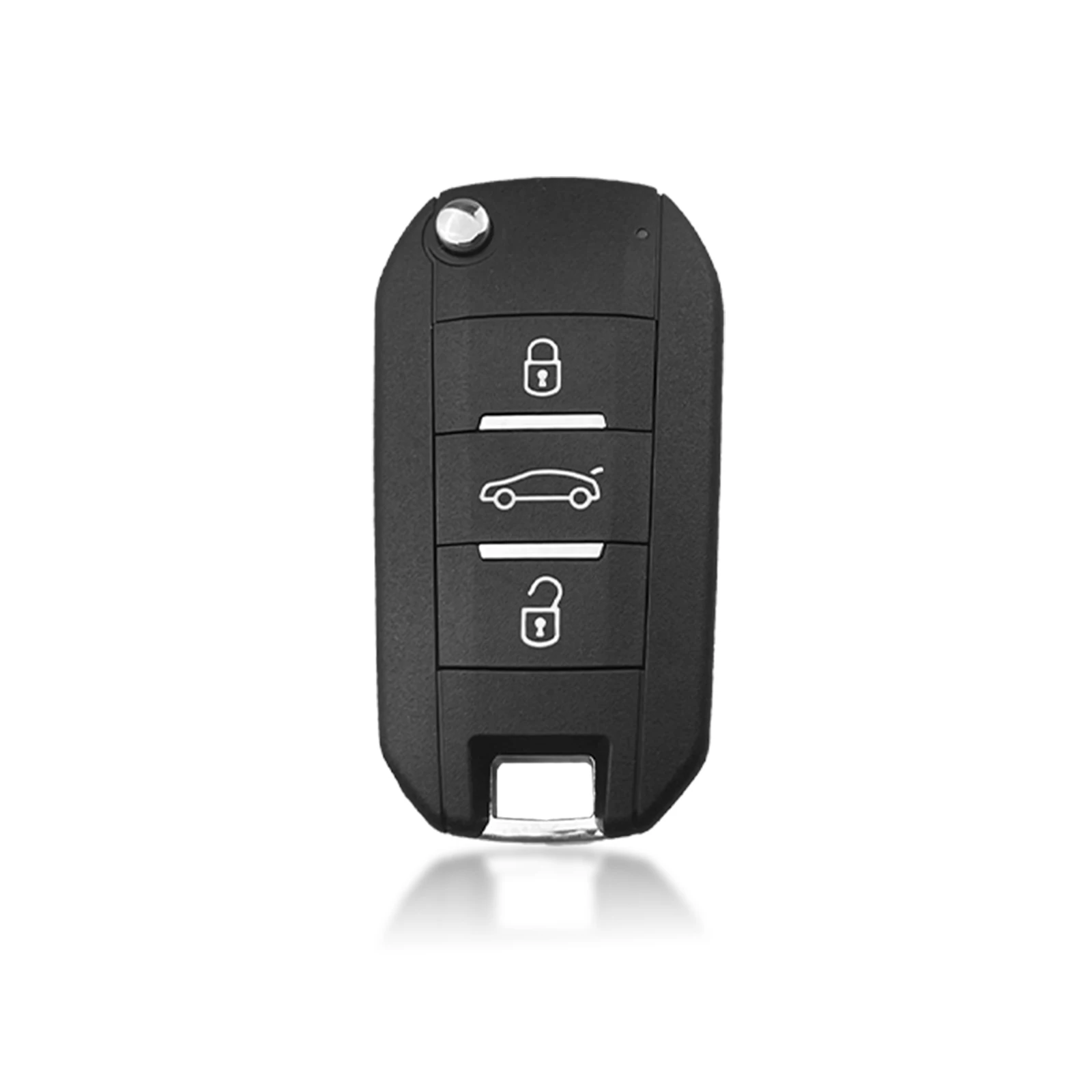 Фото KEYDIY KD NB47-3 Универсальный откидной дистанционный ключ с 3 кнопками, совместимый с Peugeot Type №4