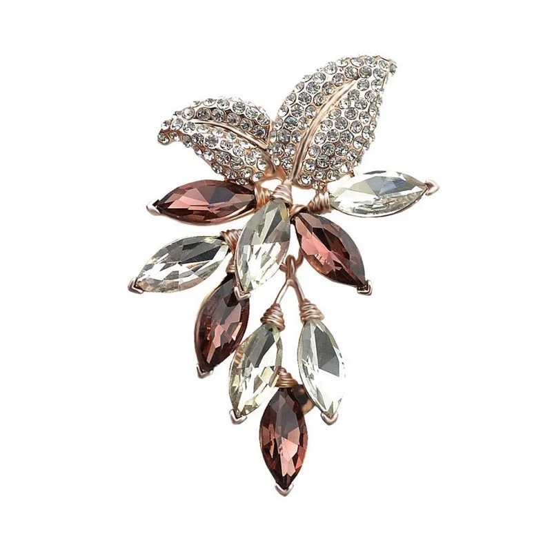 

CINDY XIANG Big Crystal Flower Large Grape Pins and Brooches Wedding Jewelry Bijouterie Corsage Dress Coat Accessories