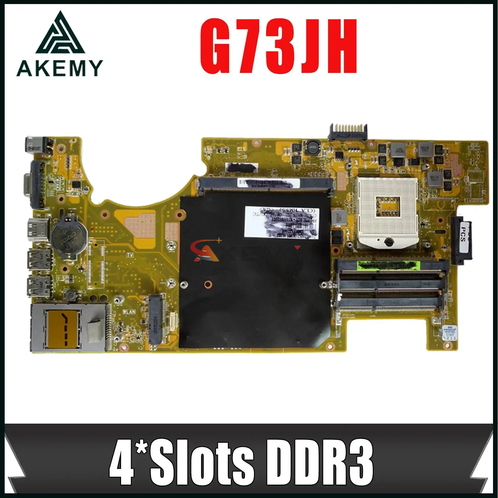 

Материнская плата G73JH для ноутбука ASUS G73JH G73J G73, материнская плата для ноутбука, компьютера, 4 слота DDR3 PGA 989 HM55 100%, полностью протестирована