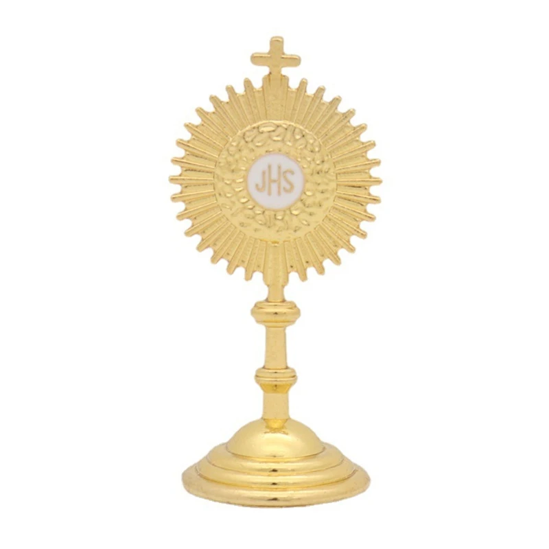 

Metal Holy Sunshine for Cross Figurine Zinc Alloy Christian Catholic Art Statue for Home Bedroom Living Room Car Decoration Reli