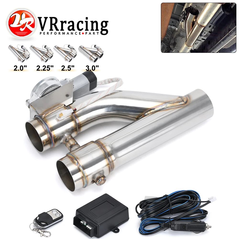 

Universal 2" 2.25" 2.5" 3.0" Stainless Steel 304 Electric Exhaust Downpipe Cutout E-Cut Out Dual-Valve Remote Wireless New
