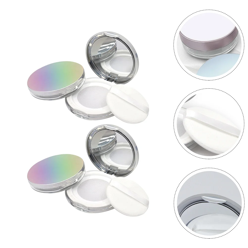 

Loose Box Container Compact Makeup Empty Case Puff Boxes Cosmeticcasesface Mirror Travel Compacts Portablepuffs Containers