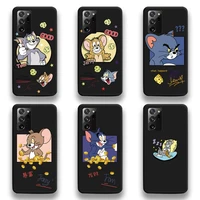 cartoon tom and jerry phone case for samsung galaxy note20 ultra 7 8 9 10 plus lite m51 m21 m31s j8 2018 prime