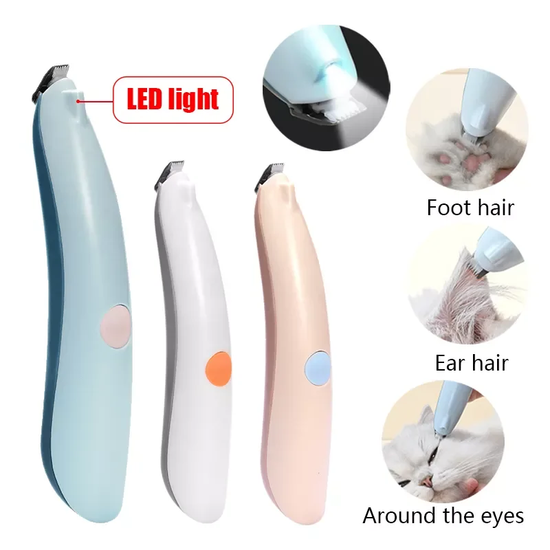 

Машинка для стрижки собак, профессиональный триммер для питомцев, со светодиодной подсветкой