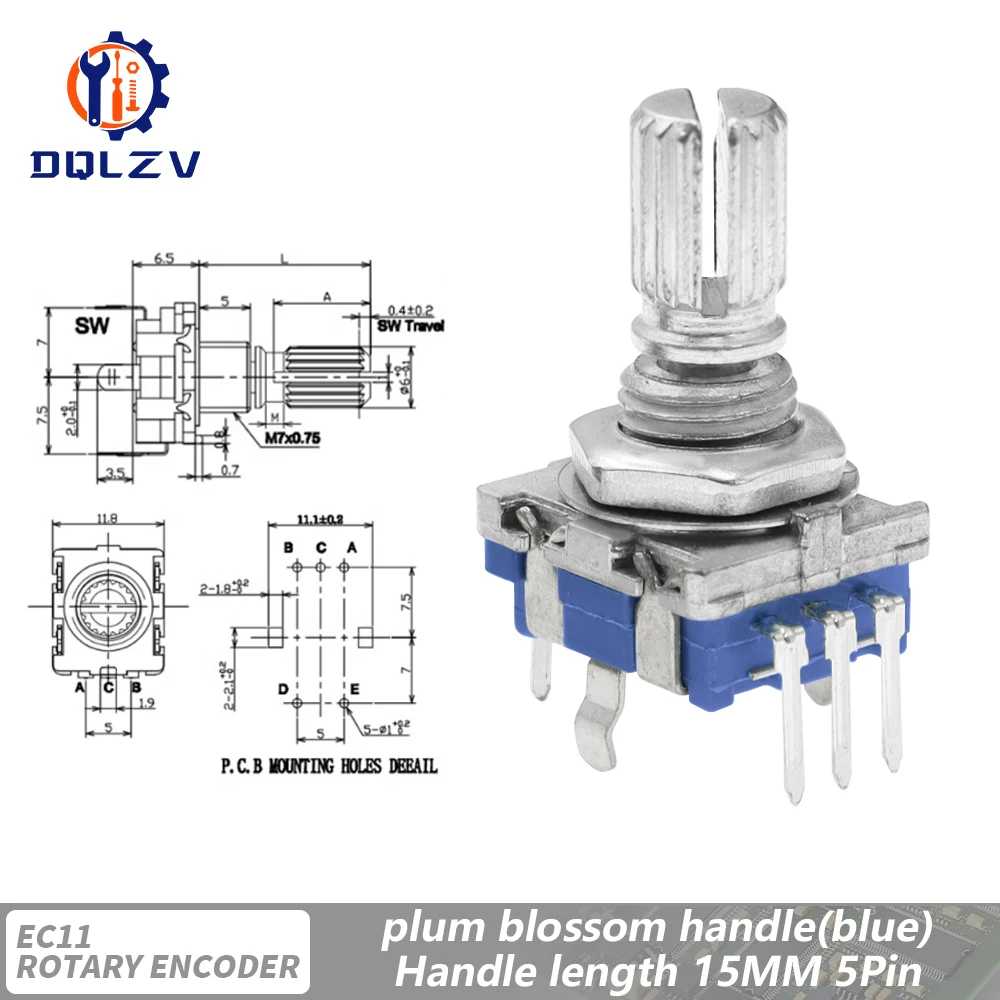 Поворотный энкодер EC11 DQLZV