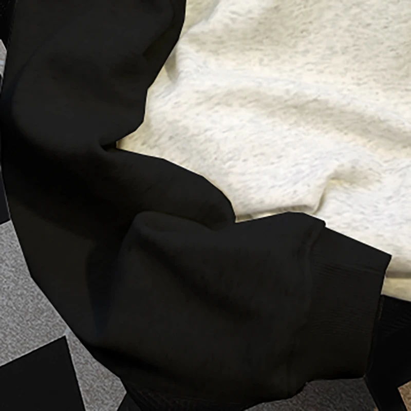 Big Brand Clearance Counter Tail Goods Women clothes Japan fashion Print Patchwork round Neck Hoodie Autumn and Winter Loose ...