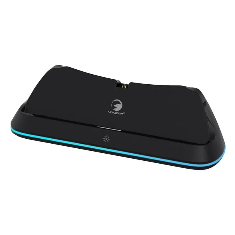 Фото Зарядная док-станция HONCAM для Playstation Portal с 7 режимами RGB-подсветки, подставка для зарядки игровой консоли с тройной защитой №1
