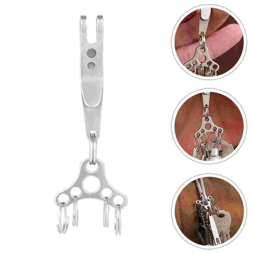 

2 Pcs Bag Decoration Travel Keychain Key Chain Belt Hanger Key Ring Buckle Climbing Buckle Travel Gear