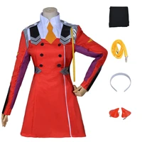 darling in the franxx anime zero two cosplay costume dress suit headwear ribbon leggings women carnival party costumes