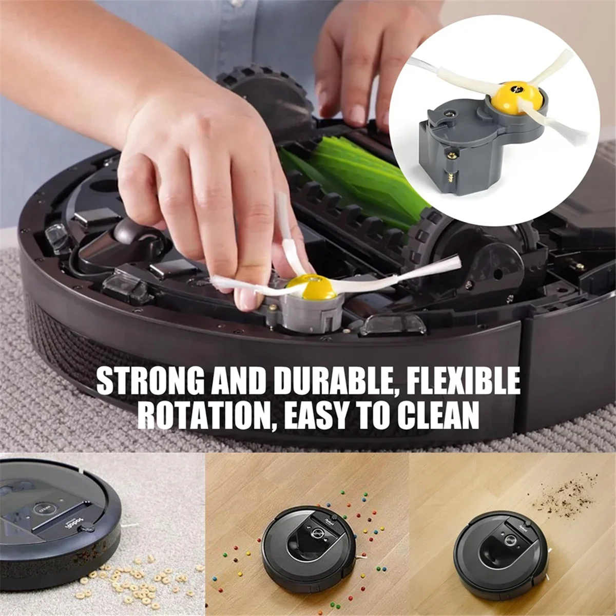 Фото Мотор боковой щетки WZ для пылесосов Roomba серий 500, 600, 700, 800, 900, I, E, J, I3, I7, E5, E6, E7, 530, 560, 570, 620, 960, 980 №5