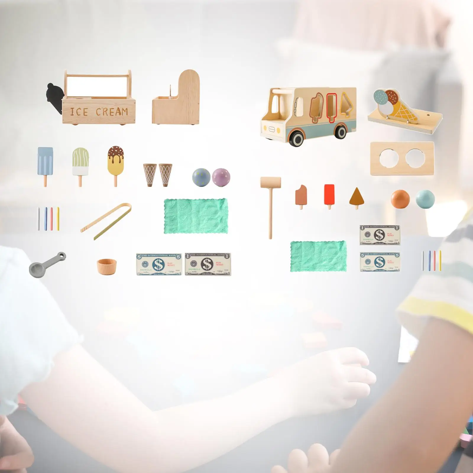 Деревянный магазин льда поощряет творческую игру игровой набор ролевая игра