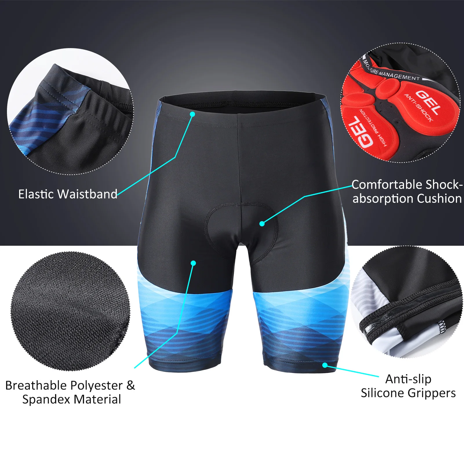 Мужская велосипедная футболка Lixada дышащая рубашка с коротким рукавом и шорты