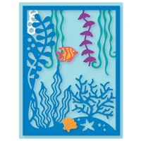 ocean floor sea fish metal cutting dies scrapbooking card photo album making diy crafts stencil new die cut 2022