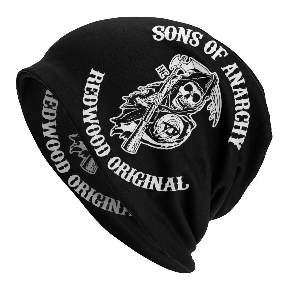 

SOA Sons Of Anarchy Bonnet Knitted Hat Hip Hop Outdoor Death Fear Reape Skullies Beanies Hats Men Women Warm Multifunction Cap