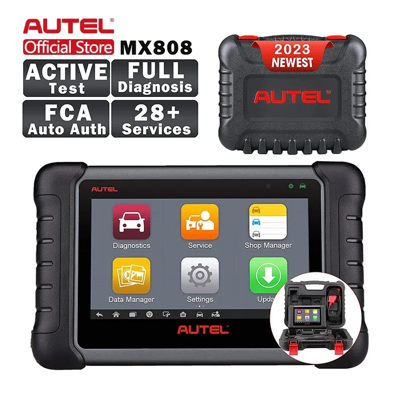 Autel Maxicheck MX808 MX808TS MaxiCom MK808BT MK808 MK808TS OBD2 сканер кодов, Автомобильные диагностические инструменты, 18 сервисных функций