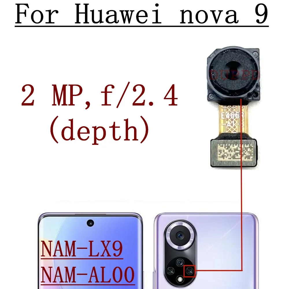 Фото Передняя и задняя камеры для Huawei Nova 9 Nova9 AL00, LX9. Оригинальный модуль фронтальной камеры для селфи и основной задней камеры с гибким кабелем. №4