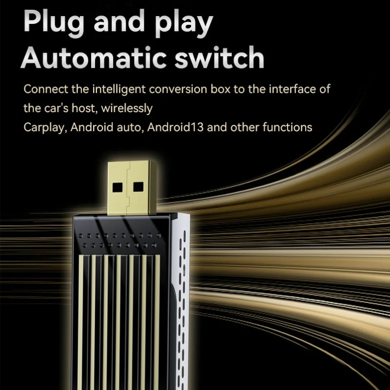 Автомобильный AI-бокс 3 в 1 беспроводной адаптер Carplay для Apple iOS Android Auto Smart USB Plug and Play