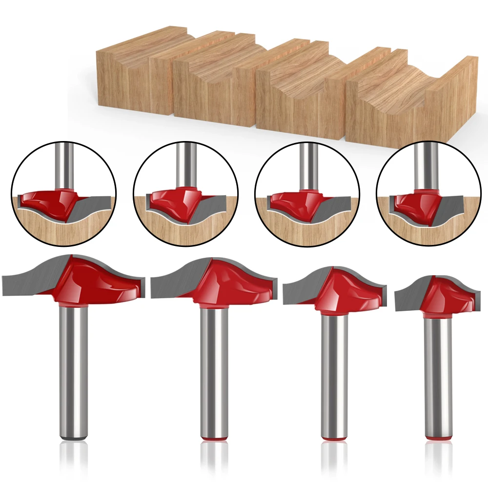 

Door Armrest 1/4′′shank Bit 6mm Router Cutter Cabinet Trim Tungsten Bit Knife Milling Woodworking Steel Tools Knife