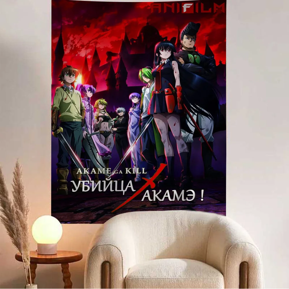 Akame Ga Kill Printed Large Wall Tapestry Art Science Fiction Room Home Decor Blanket