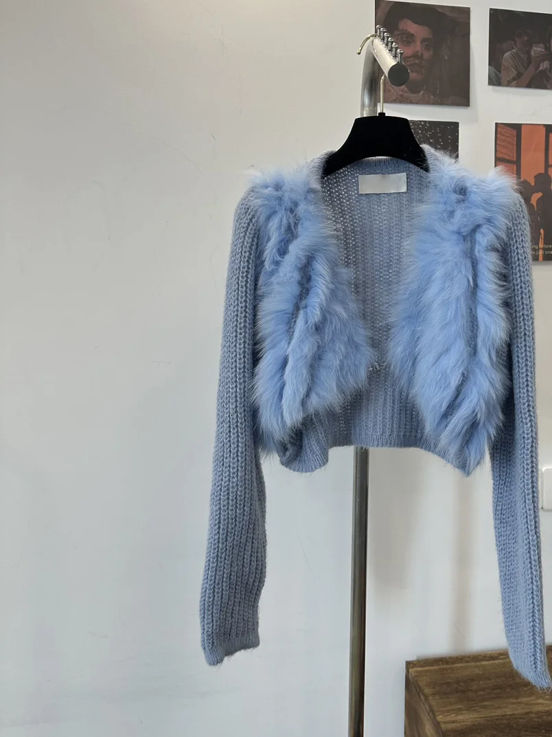 

2023 женская одежда живые милые короткие кардиганы Новинка Осень-зима 1011