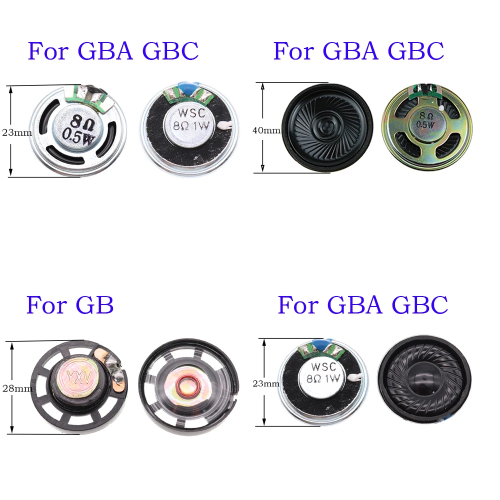 1PCS 23MM 28MM 40MM Replacement Speaker Loudspeaker For Nintend Game Boy Color Advance For GBO GB GBC GBA Video Speakers