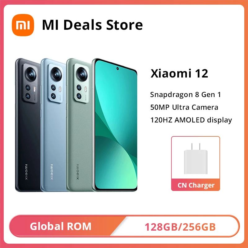 

Смартфон Xiaomi Mi 12 с глобальной прошивкой, Восьмиядерный процессор Snapdragon 8 Gen 1, тройная камера 50 МП, киберфокус, дисплей 6,28 дюйма 120 Гц, 4500 мАч, Mi12