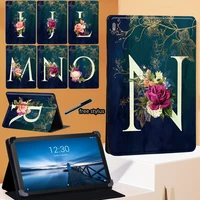 tablet case for lenovo tab e10 10 1 inchtab m10 10 1 inchtab m10 fhd plus 10 3 initial letter pattern flip stand cover pen