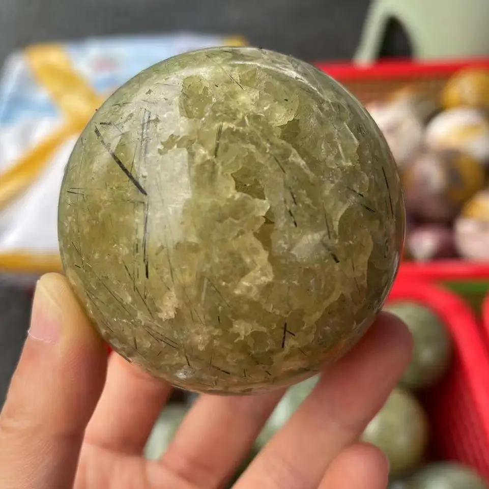 

Natural Stone Grape Agate Polished Crystal Ball Quartz Sphere Green Gem Feng Shui 2022 Decoration Gift Reiki Healing