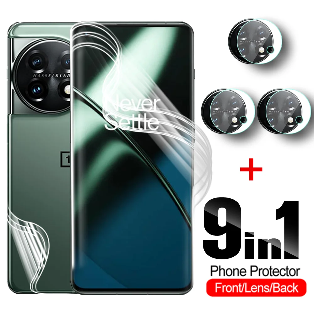

Защитная пленка 9 в 1 для Oneplus 11 5G, передняя и задняя крышка, Гидрогелевая пленка One Plus 1 + 11 Oneplus11 6,7 '', стекло для объектива камеры PBH110