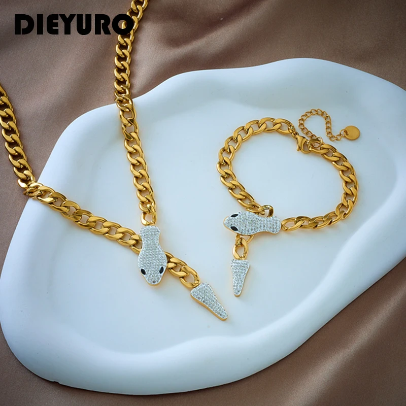 DIEYURO 316L из нержавеющей стали полная стандартная Женская Новинка панк Девушки