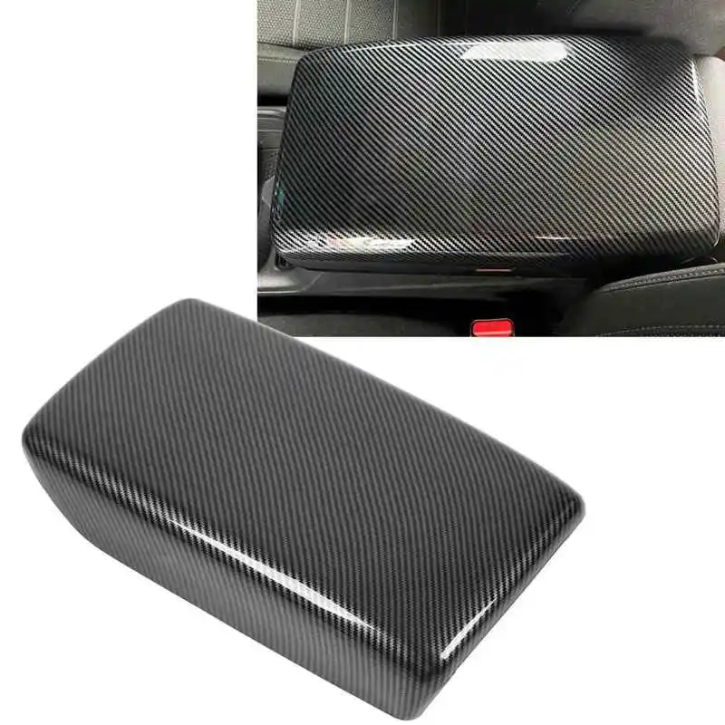 

Car Armrest Box Panel Cover Carbon Fiber Style Central Console Storage Box Frame Trim Replacement for Honda RS CR‑V 2023+