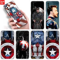 marvel captain america comic silicone phone case for xiaomi redmi note 11 11s 11t 11e 10 10t 10s 9s 8t 9 8 7 pro 5g black cover