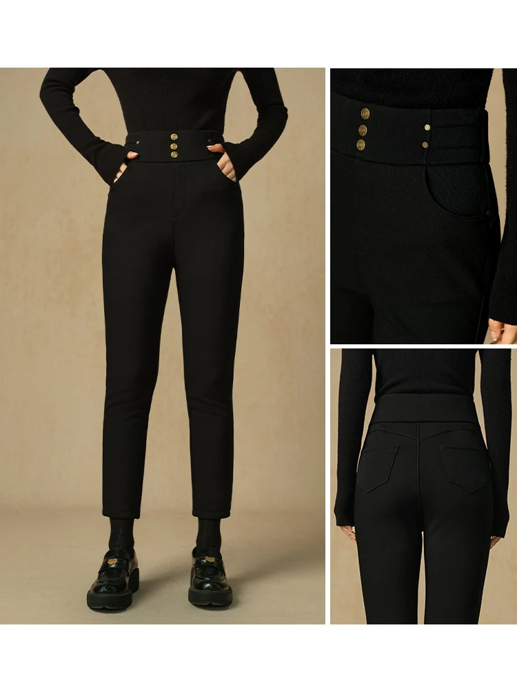 Женская одежда больших размеров с одним лучом черные леггинсы высокой талией