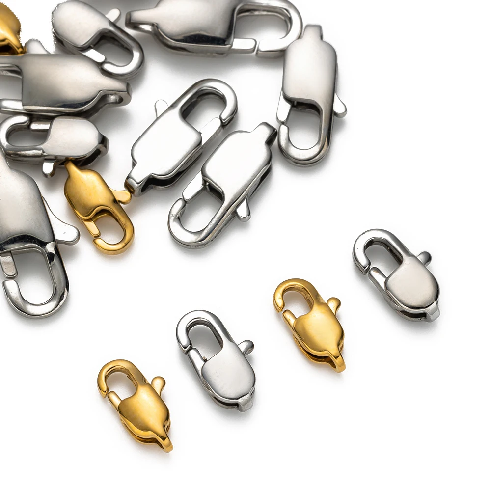 Застежки-карабины из нержавеющей стали для браслетов и ожерелий ручной работы 5