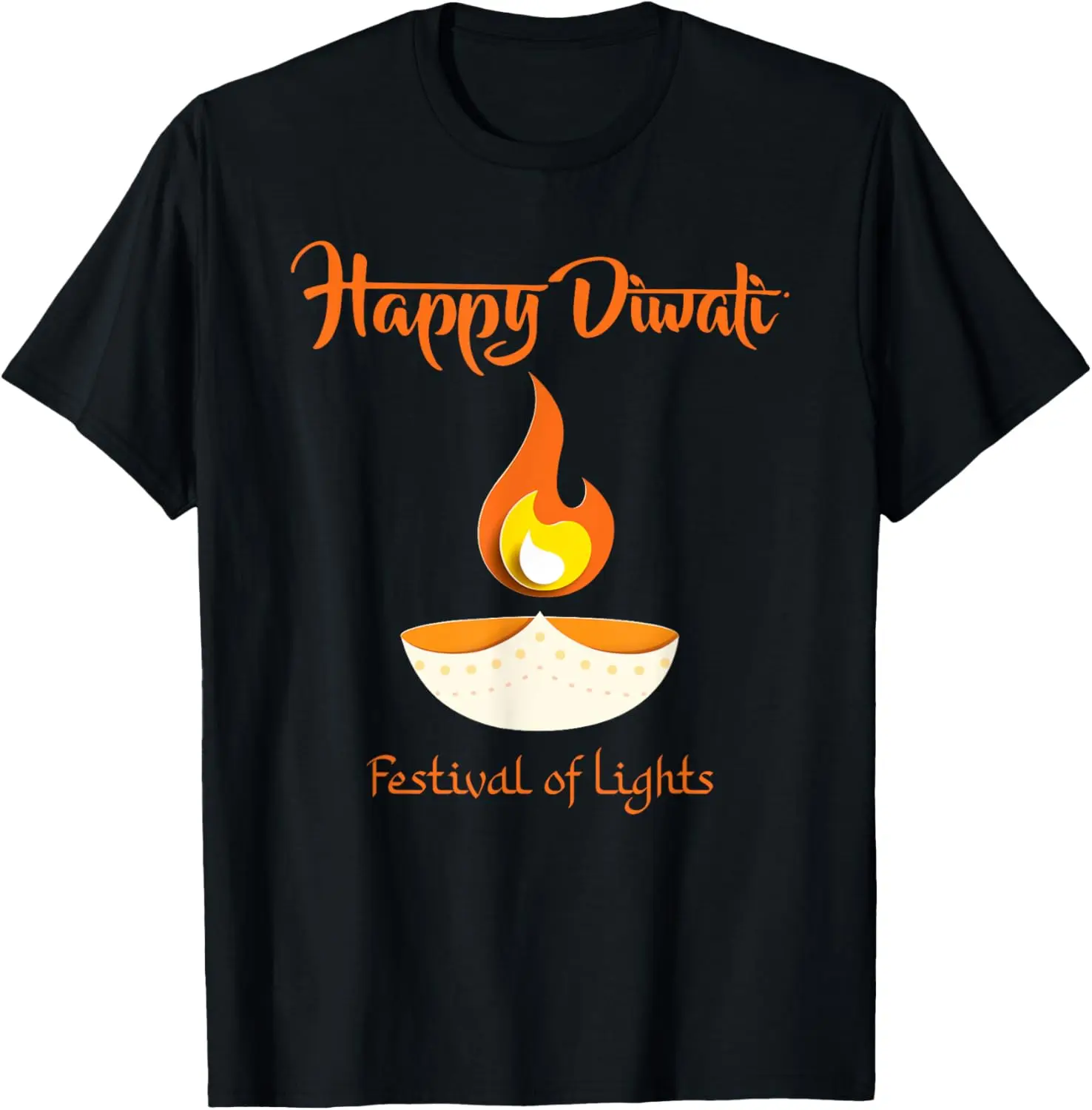 Счастливый фестиваль свечей Дивали Deepavali для индийской футболки