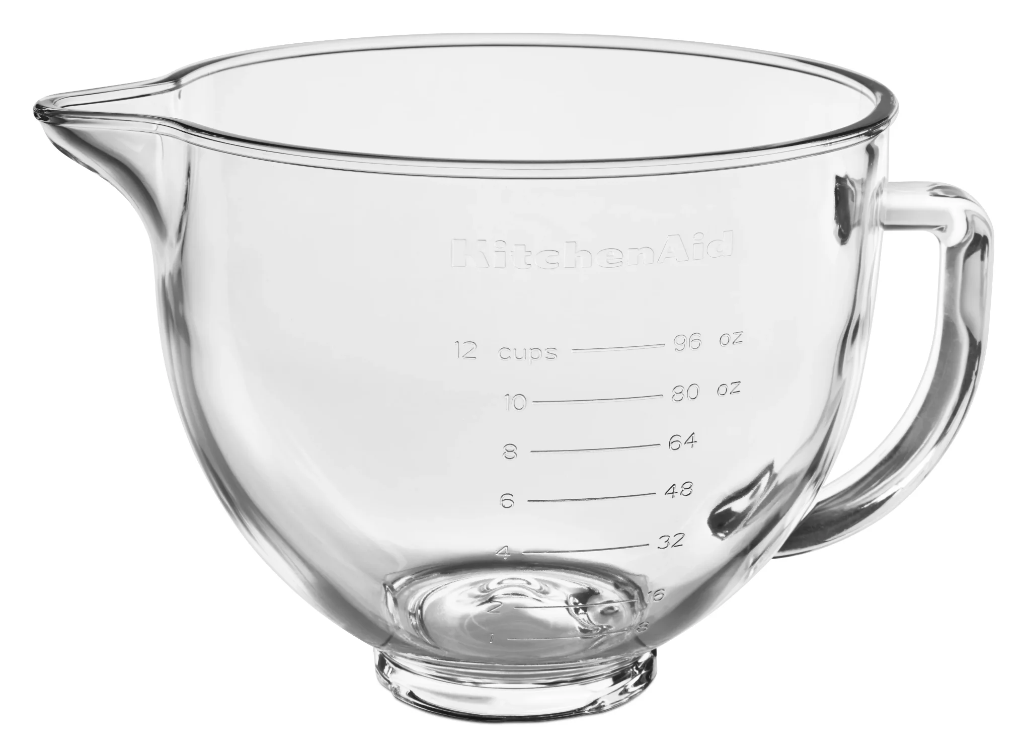 

Glass Bowl 5 Quart Mixing Bowl with Tilting Spout Convenient Durable and Easy To Clean