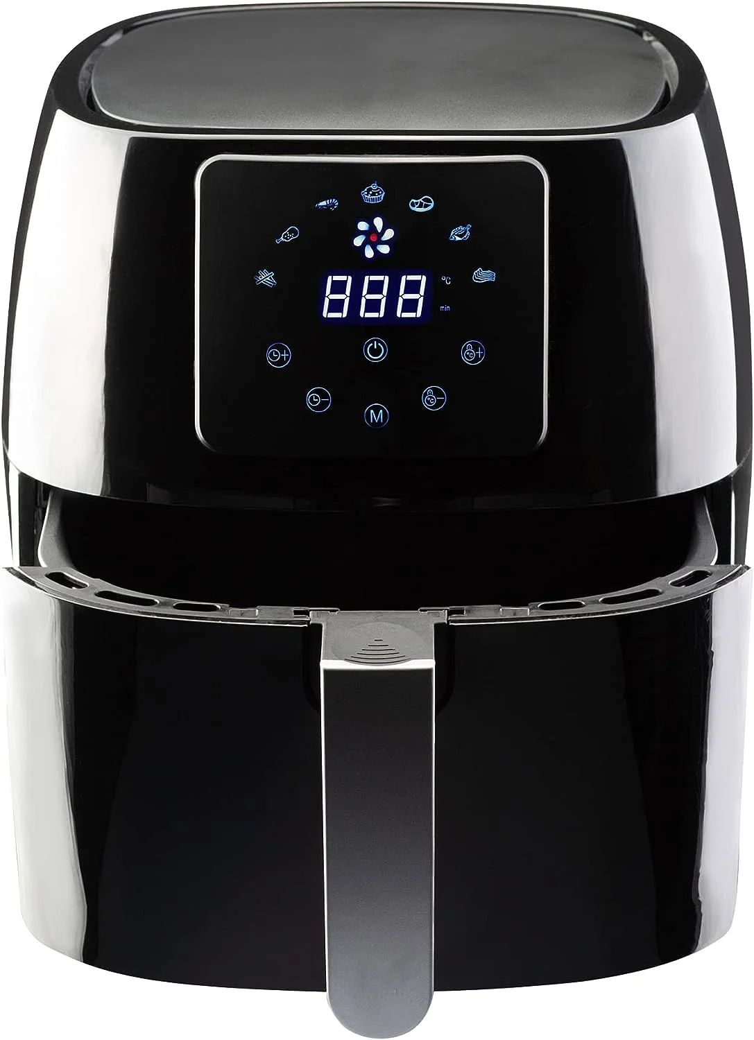 

4.75 Qt Compact Air Fryer with Digital Display, 7 Simple Cooking Presets & Fully Adjustable Temperature, Easy Clean Detatcha