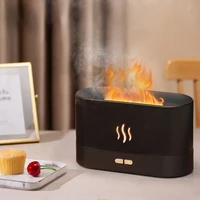 usb essential oil diffuser simulation flame led night light aroma diffusers home office decoration portable air humidifier