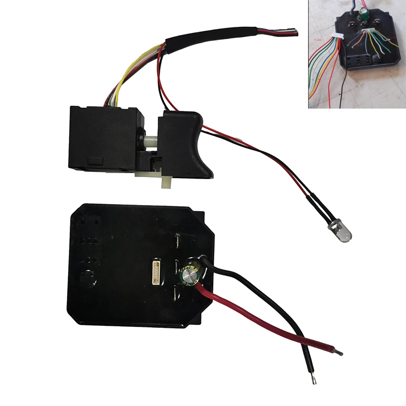 

Плата управления и переключатель для безщеточного электрического гаечного ключа Dayi 2106/169, аксессуары для материнской платы, плата управления переключателем скорости, 1 шт.