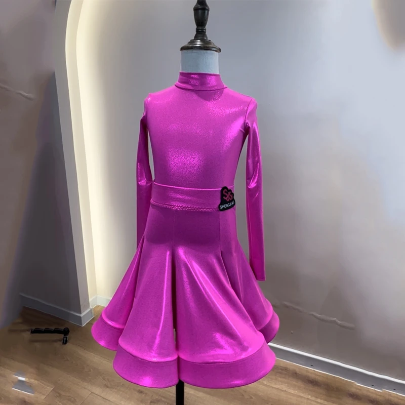 Женские костюмы для латиноамериканских танцев юбки с длинным рукавом и разрезом