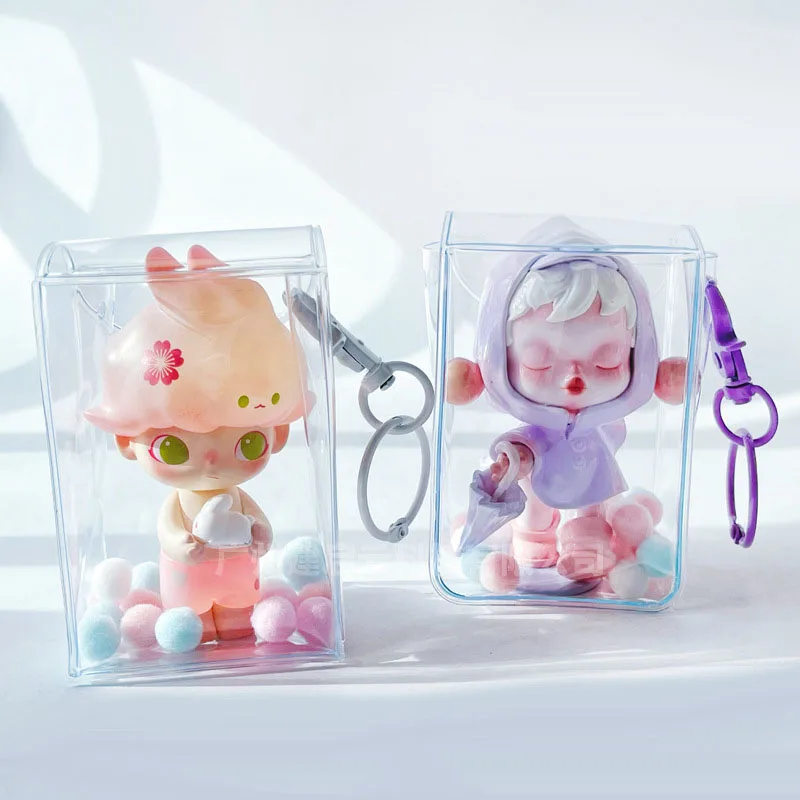 Portable Doll Bag Thicken Transparent Pvc Mystery Box Keychain Organizer Box Backpack Decoration Doll Toys Collectible Figures
