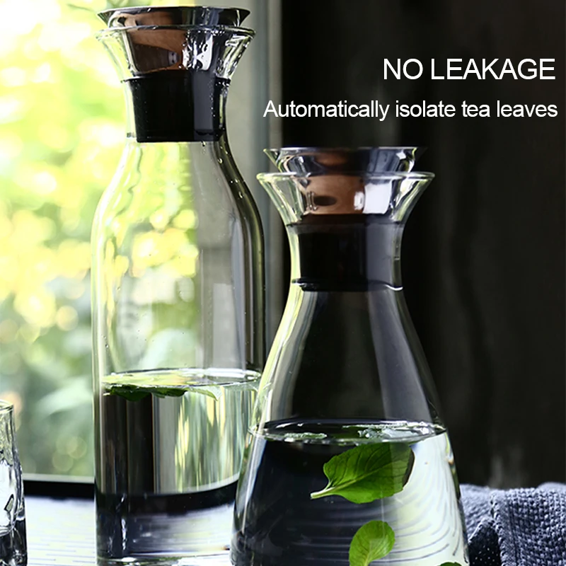 1/1.4L высококачественный чайник из боросиликатного стекла бутылка для холодной и