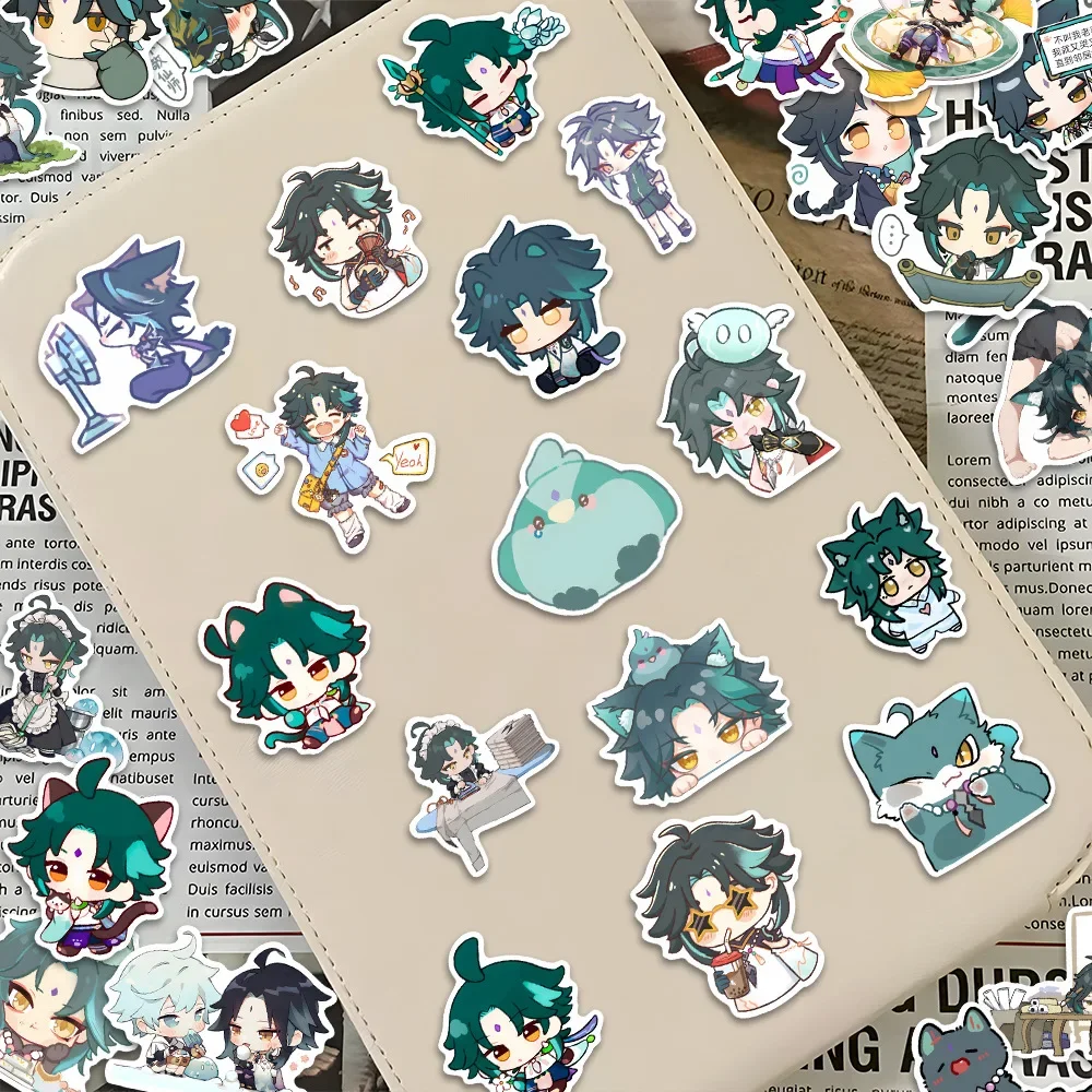 1050 шт., игровая периферия Yuanshen, версия Q, наклейки, фигурка для косплея Xiao, водонепроницаемые наклейки для DIY, телефона, гитары, ноутбука, шлема (art.: 3920cf014e13a) - 3920cf014e13a