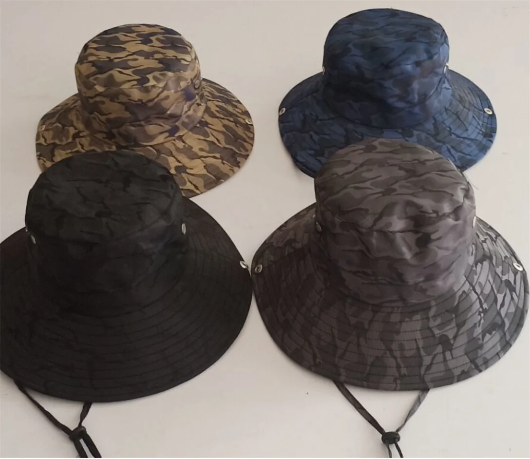 

Brand Camouflage Boonie Hats High Quality Outdoor Casual Bucket Hat Hunting Hiking Fishing Climbing Cap chapéus militares