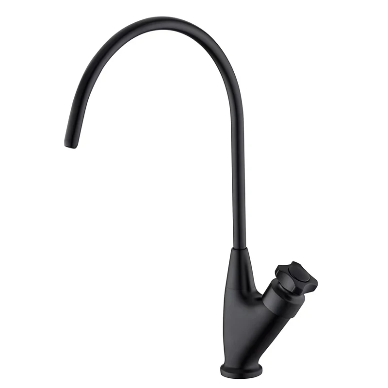 

Hot Sale Solid Brass Single Handle Hot and Cold Water Kitchen Sink Mixer Tap Black Filter Faucet for Purify Water