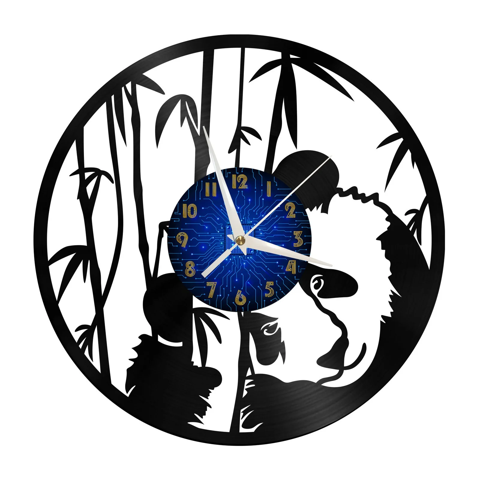 

Cute Panda 2 Vinyl Record Wall Clock for Kitchen Wall Decor Wall Art