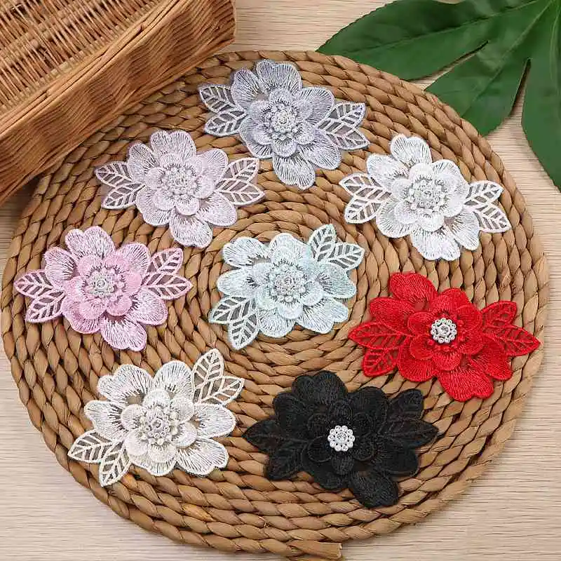 

10x Edge Trim Ribbon Embroidered Lace Craft Pearl Flower Fabric Patchwork Dress DIY Sewing